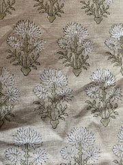 Pryla Block Print Handloom Linen Fabric